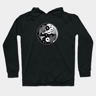 Ying yang two fishes tattoo Hoodie